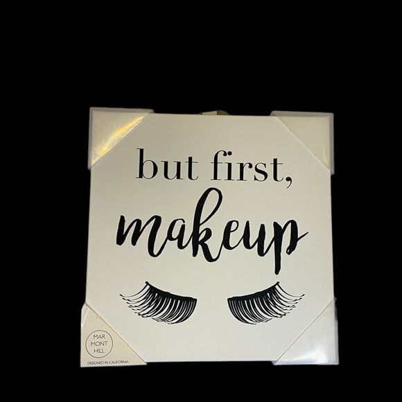 New Marmont Hill But First Makeup Frame, 12” x 12” x 1 1/2” box frame. - Picture 8 of 8